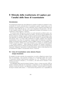 9 Metodo della trasformata di Laplace per l`analisi delle linee di