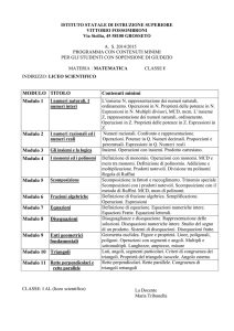 Matematica - ISIS Fossombroni