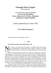 1962 Il Concilio Ecumenico