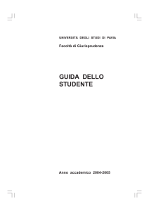 Guida dello Studente 2004-2005 - Dipartimento di Giurisprudenza