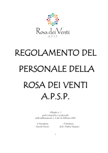 REGOLAMENTO DEL PERSONALE DELLA ROSA DEI VENTI