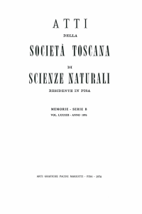 ATTI - Società Toscana di Scienze Naturali