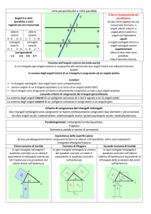 rette perpendicolari e rette parallele La somma degli angoli interni di