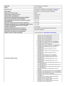 Università Università degli Studi di PADOVA Classe