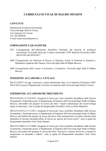 Curriculum vitae - DSE - Università degli Studi di Verona