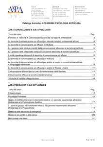 catalogo offerte formative - Accademia Psicologia Applicata