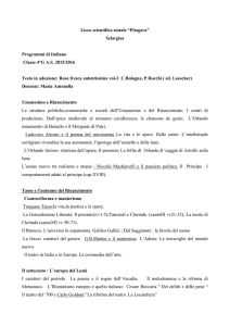 Liceo scientifico statale “Pitagora” Selargius Programmi di Italiano