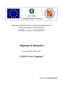 Programma ICL Mat - Liceo Rechichi – Polistena
