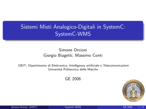 Sistemi Misti Analogico-Digitali in SystemC: SystemC-WMS