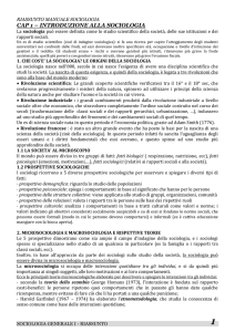 CAP 1 – INTRODUZIONE ALLA SOCIOLOGIA