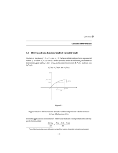 5.1 Derivata di una funzione reale di variabile reale