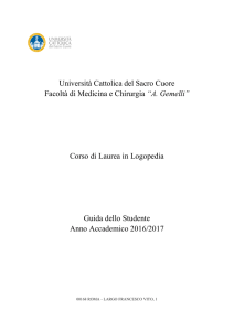 Logopedia - Università Cattolica del Sacro Cuore