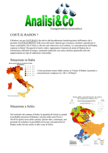 Informazioni sul radon - Itis Silvio De Pretto