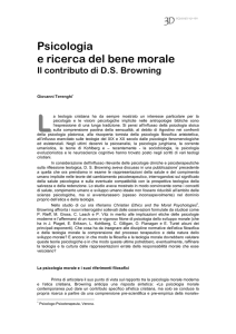 Psicologia e ricerca del bene morale. Il contributo di D.S. Browning