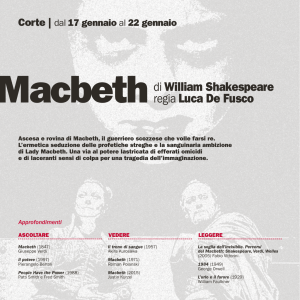 Macbethdi William Shakespeare regia Luca De Fusco