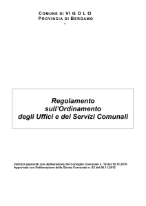 Regolamento ordin. uffici e servizi