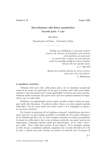 Introduzione alla fisica quantistica Seconda parte: il caso