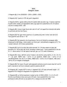 2010 Categoria Junior 1. Risposta D) Si ha 20102010 = 2010 x