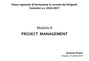Corso dirigenti scolastici: materiale del modulo Project Management