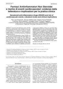 Farmaci Antiinﬁammatori Non Steroidei e rischio di eventi