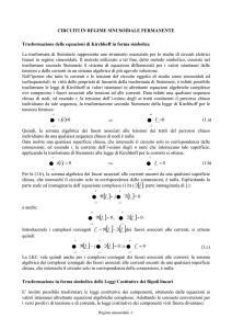 Regimi sinusoidali - Dipartimento di Ingegneria dell`Energia elettrica