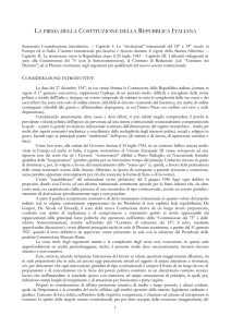 la firma della costituzione della repubblica italiana