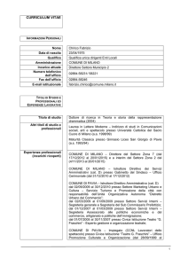 Curriculum Vitae - Comune di Milano