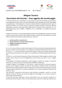 Allegato Tecnico: Descrizione del Servizio – Aree