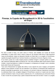 Firenze, la Cupola del Brunelleschi in 3D fa l