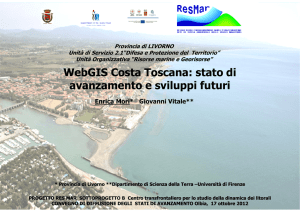 WebGIS Costa Toscana: stato di avanzamento e