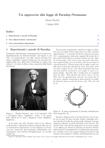 Un approccio alla legge di Faraday