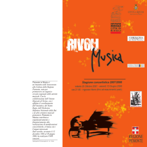 Stagione 2007/2008 - Istituto Musicale Rivoli