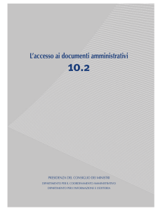 Supplemento 10.2 - Commissione per l`accesso ai documenti