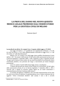 La prova del danno - Società Italiana di Oftalmologia Legale