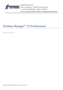 Partition Manager™ 15 Professional