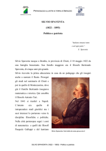 SILVIO SPAVENTA (1822 – 1893) Politico e patriota