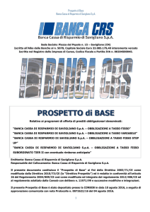 Prospetto - Banca CRS