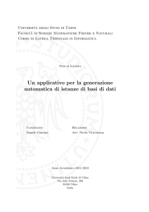 Un applicativo per la generazione automatica di