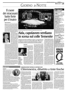 Aida, capolavoro verdiano in scena sul colle