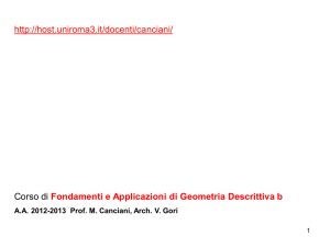 Corso di Fondamenti e Applicazioni di Geometria Descrittiva b http