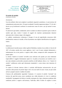 Il rischio di suicidio - Associazione per la Ricerca sulla Depressione