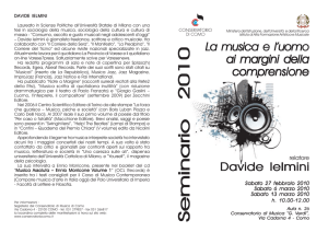 `La musica e l`uomo` Davide Ielmini, relatore
