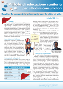 Epatite C: prevenirla o frenarla con lo stile di vita