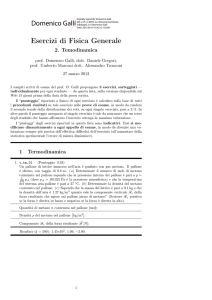 Esercizi di Fisica Generale