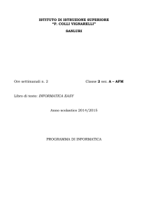 INFORMATICA 2^A AFM - IIS Vignarelli Sanluri