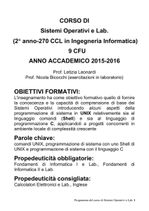 CORSO DI Sistemi Operativi e Lab. - Agentgroup