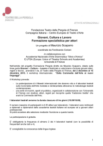 Formazione Attori - bando partecipazione