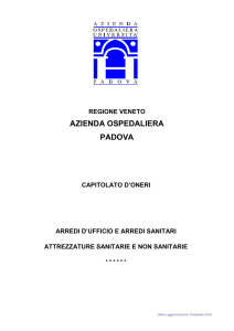 capitolato d`oneri - Azienda Ospedaliera di Padova