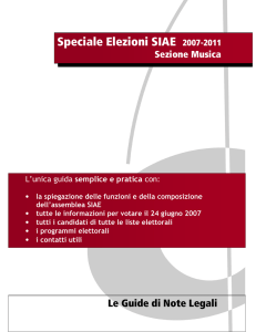 Speciale Elezioni SIAE 2007-2011