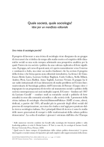 Quale società, quale sociologia?